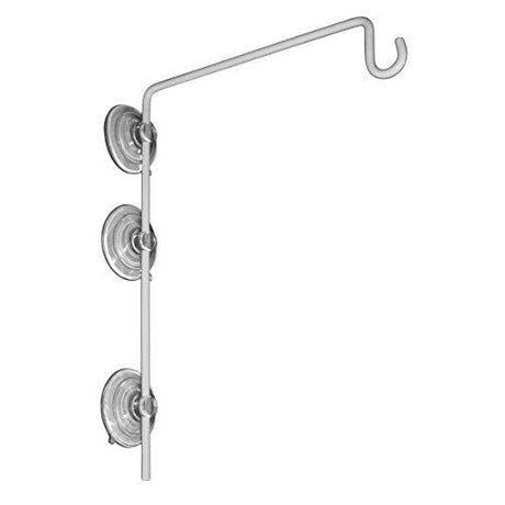 Window Suction Cup Hanger with three firm suction cups and a slim white metal bracket for mounting bird feeders close to windows.