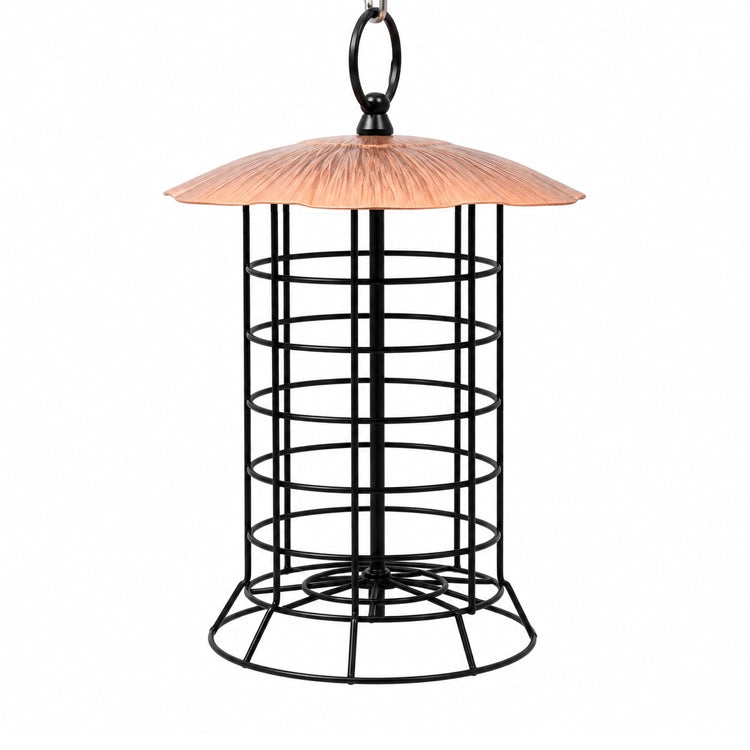 Copper Roof Suet Log Bird Feeder