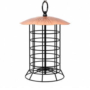 Copper Roof Suet Log Bird Feeder