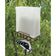 Suet Saver Feeder with a plastic rain-cover, showcasing a woodpecker feeding upside down, designed to attract desirable birds while deterring others.