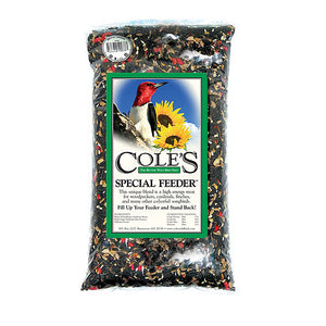 Cole's Special Feeder Wild Bird Seed, 5-lb bag, featuring a premium sunflower seed and nut blend, perfect for attracting a variety of birds year-round.