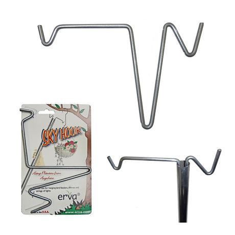 Sky Hook: A group of sturdy metal hooks designed to easily access and hang bird feeders, chimes, or lights.