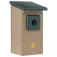 Western Bluebird House with a round entrance hole and side door panel for easy cleaning, designed to keep predators out.