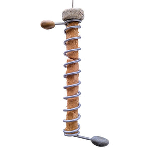 Sea Stones Flock Suet Plug Bird Feeder close-up, showcasing its innovative design with stone perches and suet plug slots for easy bird feeding.