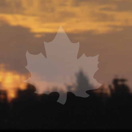 Mapleleaf Window Decal to stop bird from hitting a window.  Clear static cling. 