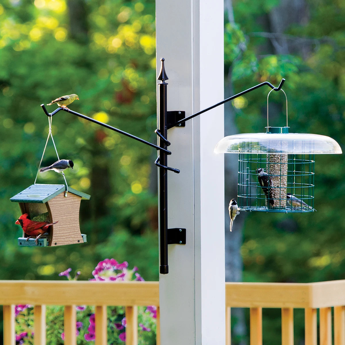 Wild Birds Unlimited Bird Feeder Pole Adapter Wall Mount Straight