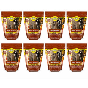 Multiple packages of Nut Blend suet mini treats on a white background