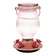 Rose Gold Top-Fill Glass Hummingbird Feeder with a glass jar, lid, and five flower-shaped feeding ports for easy nectar access and cleaning.