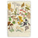 100% Cotton Tea Towel featuring mushrooms and leaves artwork by Ieva Tatarsky, showcasing nature-inspired designs. Measures 27x27 inches with a corner loop for hanging.