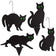 Garden Scare Cats with Reflective Eyes, Set of 4, featuring lifelike black cat figurines designed to deter pests, with realistic silhouettes and reflective green eyes.