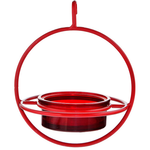 Red Hanging Sphere Feeder with Perch