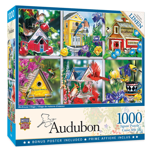 Audubon Birdhouse Village 1000 pc. Puzzle