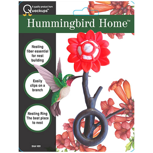 Quackups Hummingbird Home with Nesting Fibers
