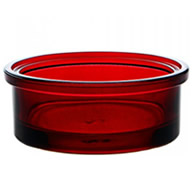 Replacement Glass Feeder Dish, Red