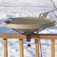 Deck Mount Heated Bird Bath