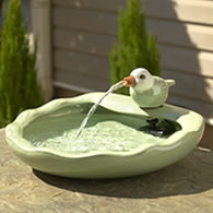 Ceramic Bird Solar Fountain