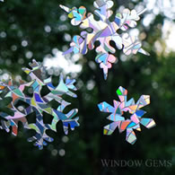 Snowflake Window Gems, Set of 9